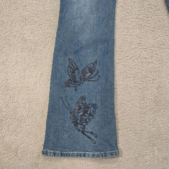 Ed Hardy Flare Jeans with Black Graphics - Picture 9 of 15